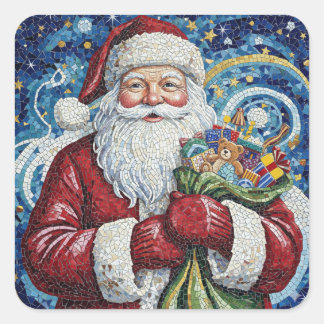 Mozartische Kerstman Sticker Artistiek