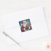 Mozartische Kerstman Sticker Artistiek (Envelop)