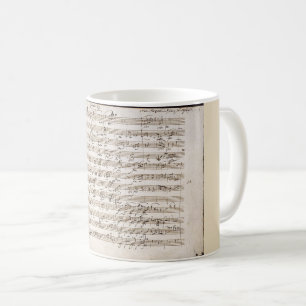 Mozart's handgeschreven Mok met creatieve koffie