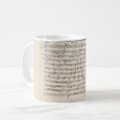 Mozart's handgeschreven Mok met creatieve koffie (Voorkant links)