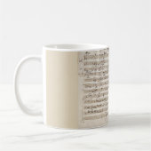 Mozart's handgeschreven Mok met creatieve koffie (Links)
