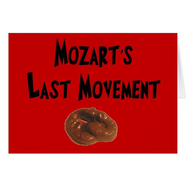 Mozarts last Movement Hilarious Gifts (Voorkant Horizontaal)