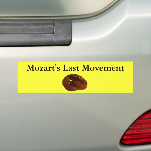 Mozarts last Movement Hilarious Gifts Bumpersticker (Op auto)