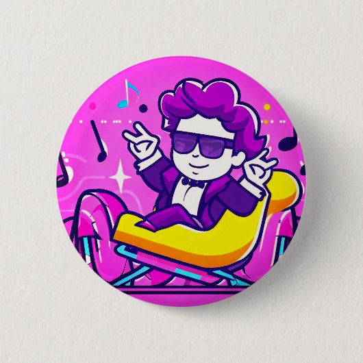 Mozart's Musical Carousel Extravaganza! Ronde Button 5,7 Cm (Voorkant)