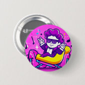 Mozart's Musical Carousel Extravaganza! Ronde Button 5,7 Cm (Voorkant /achterkant)