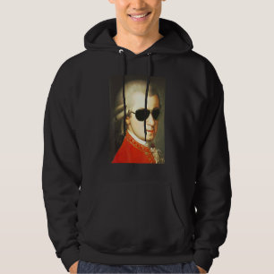Mozartt die zonnebrillen draagt hoodie