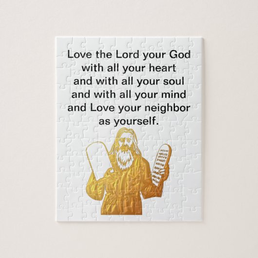 Mozes - 10 geboden - Grootste geboden Legpuzzel (Verticaal)