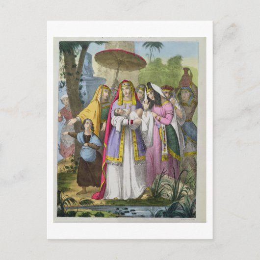 Mozes Bewaard door de dochter van de Farao, van ee Briefkaart (Voorkant)