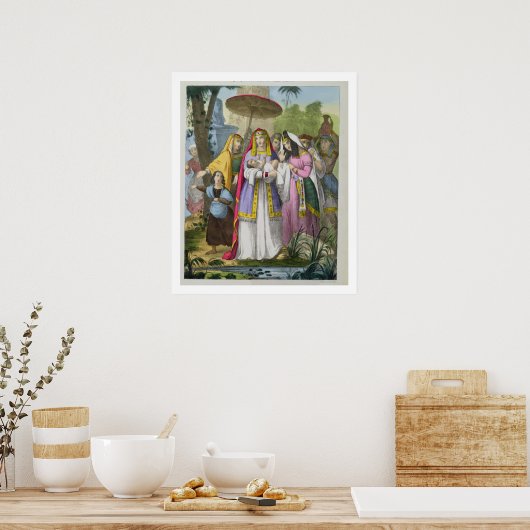 Mozes Bewaard door de dochter van de Farao, van ee Poster (Keuken)