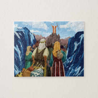 Mozes deelt de rode Zee puzzel
