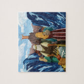Mozes deelt de rode Zee puzzel (Verticaal)