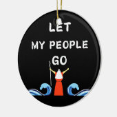 Mozes deelt het rode Zee Joodse vrouwen Man passov Keramisch Ornament (Links)