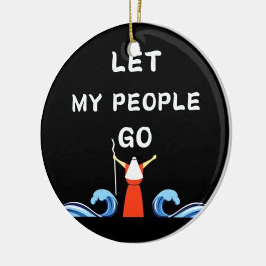 Mozes deelt het rode Zee Joodse vrouwen Man passov Keramisch Ornament (Links)