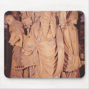 Mozes, detail van het zeshoekige voetstuk muismat