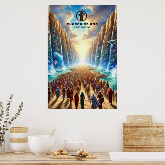 Mozes die de Rode Zee splijt Poster (Keuken)