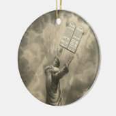Mozes die de wet ontvangen de Tien Geboden Keramisch Ornament (Links)