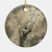 Mozes die de wet ontvangen de Tien Geboden Keramisch Ornament (Achterkant)