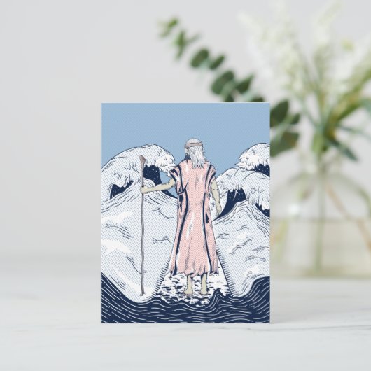Mozes die het rode zee ontleden briefkaart (Staand voorkant)
