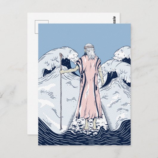 Mozes die het rode zee ontleden briefkaart (Voorkant / Achterkant)