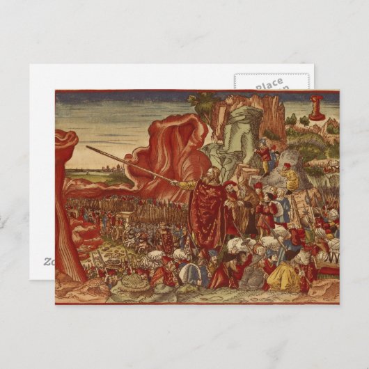 Mozes die het Rode Zee ontleden Briefkaart (Voorkant / Achterkant)