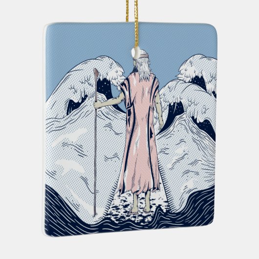 Mozes die het rode zee ontleden keramisch ornament (Rechts)