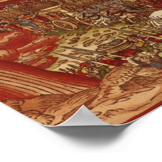 Mozes die het Rode Zee ontleden Poster (Hoek)