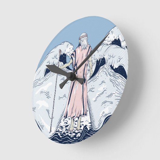 Mozes die het rode zee ontleden ronde klok (Hoek)