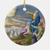 Mozes die het Rode Zee ontleden, van een bijbel di Keramisch Ornament (Achterkant)