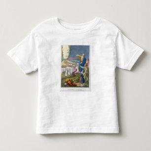 Mozes die het Rode Zee ontleden, van een bijbel di Kinder Shirts