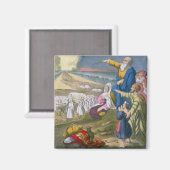 Mozes die het Rode Zee ontleden, van een bijbel di Magneet (Voorkant / Achterkant)