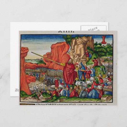 Mozes die het Rode Zee oversteken Briefkaart (Voorkant / Achterkant)