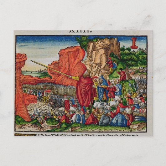 Mozes die het Rode Zee oversteken Briefkaart (Voorkant)