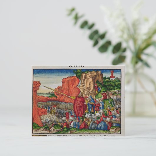 Mozes die het Rode Zee oversteken Briefkaart (Staand voorkant)