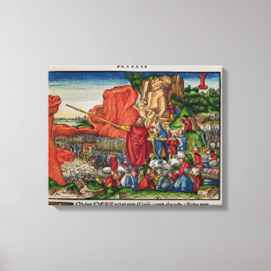 Mozes die het Rode Zee oversteken Canvas Afdruk