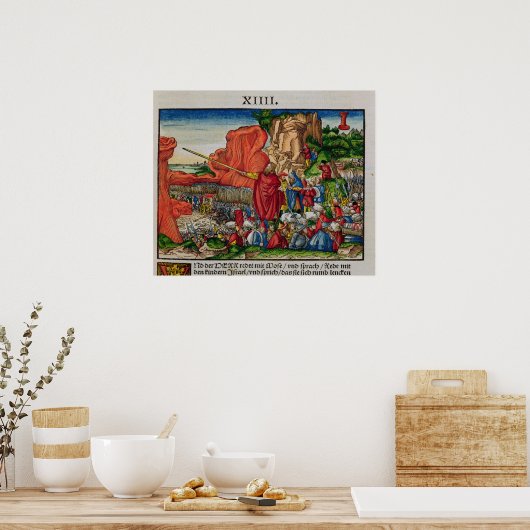 Mozes die het Rode Zee oversteken Poster (Keuken)