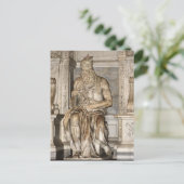 Mozes door Michelangelo, Roma Briefkaart (Staand voorkant)