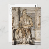 Mozes door Michelangelo, Roma Briefkaart (Voorkant / Achterkant)