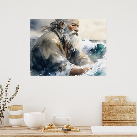 Mozes doorkruist het Rode Zee Poster (Keuken)