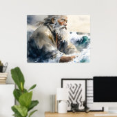 Mozes doorkruist het Rode Zee Poster (Thuiskantoor)