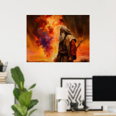 Mozes en de brandende Struik Poster (Thuiskantoor)