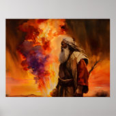 Mozes en de brandende Struik Poster (Voorkant)