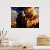 Mozes en de brandende Struik Poster (Keuken)