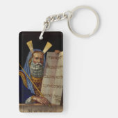 Mozes en de Tafelen van de Wet Kunst Sleutelhanger (achterkant)