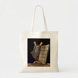 Mozes en de Tafelen van de Wet Kunst Tote Bag