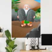Mozes en de Tien Bijbelverhaal geboden Poster (Thuiskantoor)