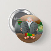 Mozes en de Tien Bijbelverhaal Geboden Ronde Button 5,7 Cm (Voorkant /achterkant)