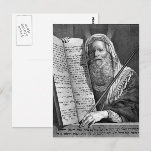 Mozes en de tien geboden briefkaart (Voorkant / Achterkant)
