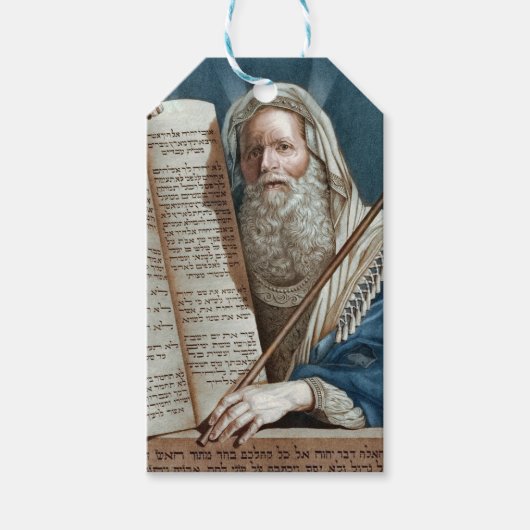 Mozes en de tien geboden cadeaulabel (Voorkant)