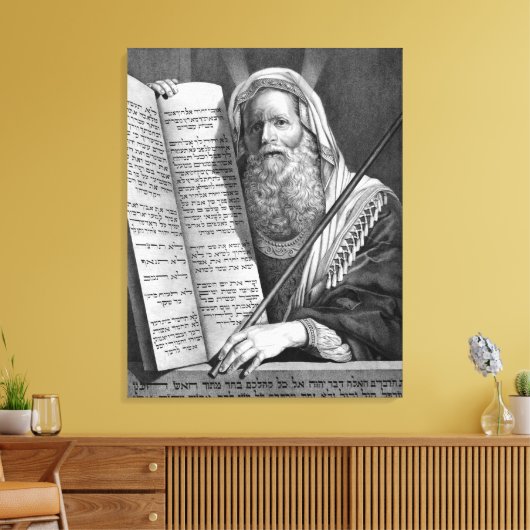 "Mozes en de Tien Geboden" canvas print (Insitu (Woonkamer))