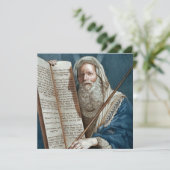 Mozes en de tien geboden feestdagenkaart (Staand voorkant)